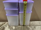 New Beautiful Lilac Tupperware Set Of 5 Cubix Square Round Containers S-s-m-l-xl