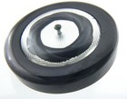 Vintage Ladies Bakelite Lucite Inset Large Black Button For Fur Coat 1 5in N767