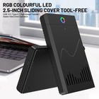 Usb 3 1 Type-c 2 5  Sata 3 0 Ssd Hdd Enclosure Rgb External Hard Drive Case New