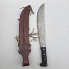 Handmade Leather Sheath With Machete 14in Blade