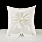 Flower Girl Baskets And Ring Bearer Pillow Set  Ivory Basket And Pillow   Pearl