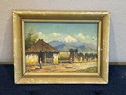 Antique C1940 South American Mountain Landscape Oil Painting Sgd M  Arturo