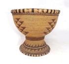 Rare Yurok Bowl-on-pedestal Basket - Pacific Northwest - 6 1 2  T X 7 5 8  D