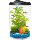 Led Aquarium Starter Kit 2 Gallon Cylindrical Clear Tank Tropical Fish