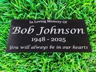 Grave Marker Headstone Garden Memorial Burial Stone Granite Custom Plaque T20