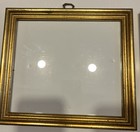 Pair Of Antique Wood Gold Frames W  Self Hangers  9 5 X 8 25     Innr 7 125 X 6 75
