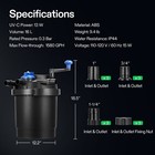 Vivogrow 1580gph 1600 Gal Pressure Bio Pond Filter Koi Fish Filter Uv Sterilizer