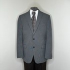 Chaps Mens 40r Blazer Gray 2 Button Large 44  Sport Coat Suit Jacket