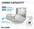 Alpine Commercial Paper Towel Dispenser Wall Mount For Multifold  Trifold   C   