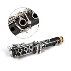 C Key Ebonite Wood Clarinet Nickel Plated Key With Case Two Barrels