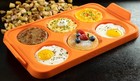 Blackstone Silicone 6-section Egg Ring Egg Mold Tray In Orange