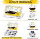 400pcs Pop Rivets Assortment Kit Aluminum Blind Rivets 8 Sizes Black Rivet Set