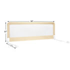 59  Breathable Baby Children Toddlers Bed Rail Guard Safety Swing Down Beige