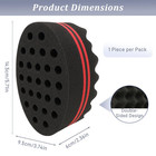 Double Side Barber Hair Brush Sponge Locking Afro Curl Twist Dreads Coil Wave