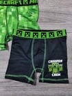 Minecraft Underwear Kids Small Size 6 Green Creeper Crew Boxer Briefs Boys
