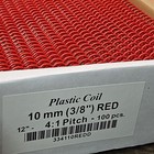 12  Red Plastic Coil Binding Supplies 10mm 100pcs 4 1