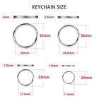 40 Pack Silver Key Ring Keychain Assorted 20mm   25mm   30mm   35mm  40pcs 