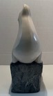 Vintage Mid Century Soapstone Sculpture Titled  snow Seal  By Vincent Glinsky