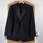 Givenchy Tuxedo Suit Mens 42r Wool Satin Lapel 2 Piece Classic Formal Wide Notch
