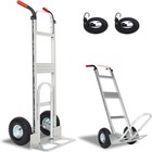 Aluminum Hand Truck Dolly Cart With 10  Pneumatic Tire hand Trucks Heavy Duty   