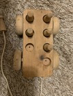 Wooden Pull Toy Car With 5 Peg People Made In Telford  Pa  dark Spots On 1 Wheel
