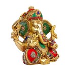 Brass Multicolor Ganesh Bhagwan Idol Ganesha Statue Ganpati Murti For Home Decor