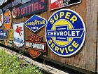 Antique Vintage Old Style Chevy Super Service Sign