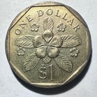 1987 Singapore 1 Dollar  Unc bu