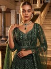 Indian Wedding Lehenga Choli Resham Thread Bugle Bead Work Designer Bridal Wear