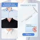 50pcs Plastic Collar Stays For Men Shirts Dress Shirt Inserts White 2 17 