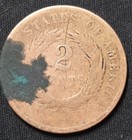 1864 Two Cent Piece  Nice Details  1st Year Of Issue  99c Shipping
