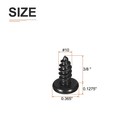  10x3 8  Black Screws - 25pack - 304 Stainless Steel Pan Head Phillips Screw