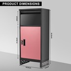 Package Delivery Boxes For Outside Large Wall Floor Mount Locking Drop Mailbox