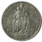 1934 Vatican City 10 Ten Lire Silver Coin Low Mintage Km  8