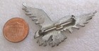 Vintage Metzke Pewter Eagle Pin - Signed Brooch   Lapel Pin