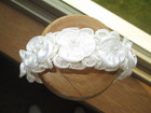 White Wedding Floral Headband Headpiece