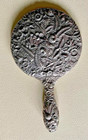 S  Kirk   Son Co Sterling Silver Repousse Hand Mirror 925 Antique 19th Century