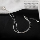 Women s 925 Sterling Silver Multilayer Snake Chain Foot Ankle Bracelet New