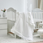 3 Pieces Crib Bedding Set Baby Ruffle Quilted Comforter With Fitted Sheet