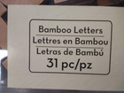 Bamboo Wooden Alphabet Letters For Craft Projects     31 Pieces - Free Shipping