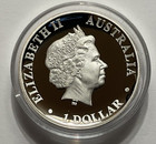 2013 1 Oz  999 Fine Silver Proof  1 Australia Kangaroo High Relief Coin 