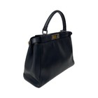 Fendi black Peekaboo Smooth Calfskin Top Handle Bag