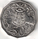 2025 Australia Brilliant Uncirculated 50 Cent Kciii   Crest Coin 