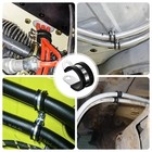 80pcs Rubber Cushion Insulated Clamp Stainless Steel Cable Clamps Assortment Kit