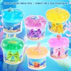 Shark Ocean Slime Kit With Ice Cream Tub - 8 Oz Blue Crystal Slime  Slime Par   