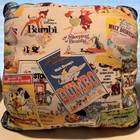 Disney Bambi Throw Pillow Cushion Vintage Movie Poster Collage Print