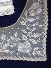 Vtg Antique 1900s 1910s Ecru Lace Sailor Collar Ivory Sleeve Edge Fragment