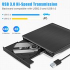 Dvd Cd Rw Usb External Cd Rw Disc Burner Drive Reader Windows 10 11 Laptop Pc