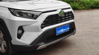 For Toyota Rav4 2020-2024 Black Steel Front Bumper Grille Grill Cover Decal Trim