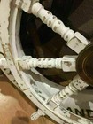 36 antique Brass Nautical Pirate Big Ship White Wooden Steering Wheel 